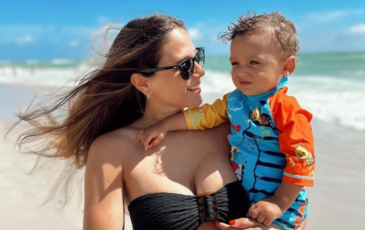 Barbie Vélez y su hijo