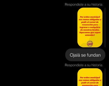 Ojalá se fundan: el insólito reclamo antivacunas a una hamburguesería que es viral