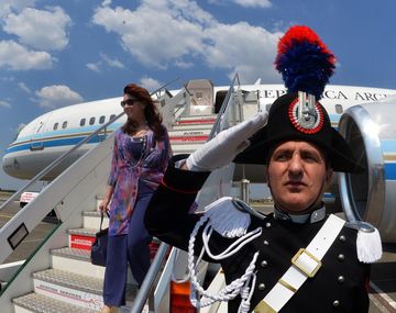 Cristina llegó a Italia para su encuentro con el Papa