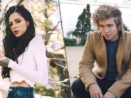 Candelaria Tinelli y Franco Masini, fotografiados juntos en el teatro Candelaria Tinelli y Franco Masini, fotografiados juntos en el teatro