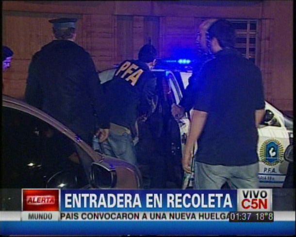 Otra entradera en Recoleta: hay un detenido