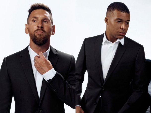 Lionel Messi y Kylian Mbappé se cruzaron en una sesión de fotos: el video que llamó la atención