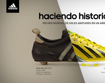 Adidas homenajeó el récord de goles de Lionel Messi