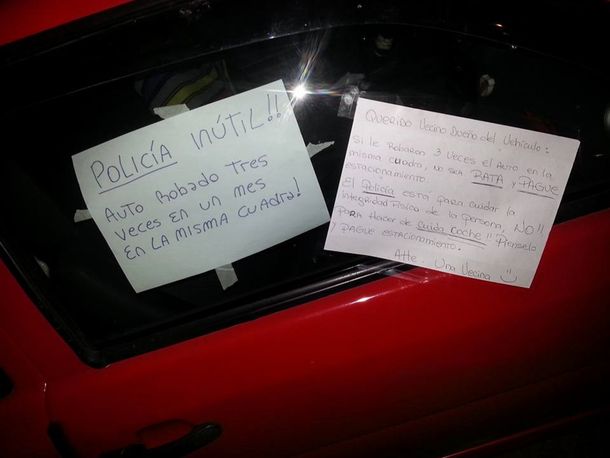 Se quejó de que le robaron 3 veces el auto en idéntica cuadra y lo tildaron de rata
