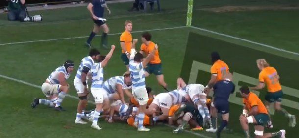 Así fue el agónico try que le dio el triunfo a Los Pumas frente a Australia