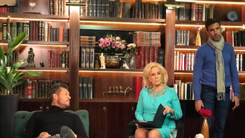 Mirtha y Marcelo, en pleno set de grabación Mirtha y Marcelo, en pleno set de grabación