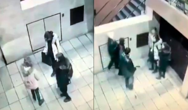 VIDEO: Violento robo a tres mujeres en la puerta de un edificio en Recoleta