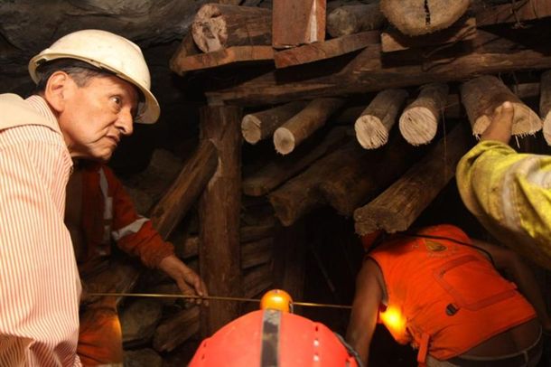 Humala con mineros atrapados