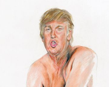Polémica por un retrato desnudo de Donald Trump