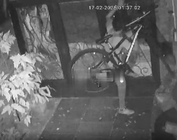Video: entró a robar una bicicleta