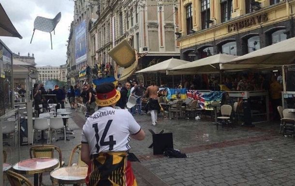 #EurocopaViolenta Alemanes y ucranianos se cruzaron en las calles de Lille