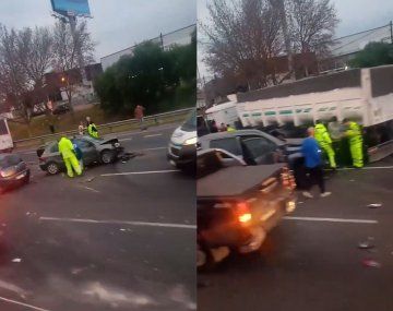 Caos en Panamericana por un choque múltiple: hay 9 vehículos involucrados