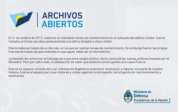 El Gobierno lanza un portal con documentos secretos de la dictadura