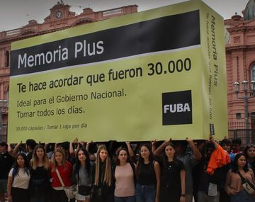 Los estudiantes de la UBA le recordaron al Gobierno que fueron 30.000