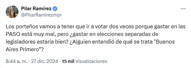 Pilar Ramírez, diputada y presidente del bloque de La Libertad Avanza en la Legislatura porteña Pilar Ramírez, diputada y presidente del bloque de La Libertad Avanza en la Legislatura porteña