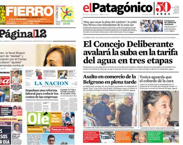 Tapas de diarios del sábado 11 de febrero de 2017