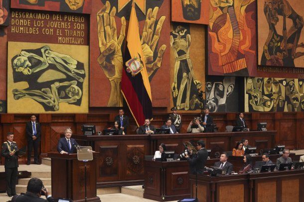 Guillermo Lasso en el Parlamento ecuatoriano