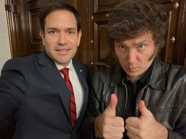 Marco Rubio y Javier Milei.