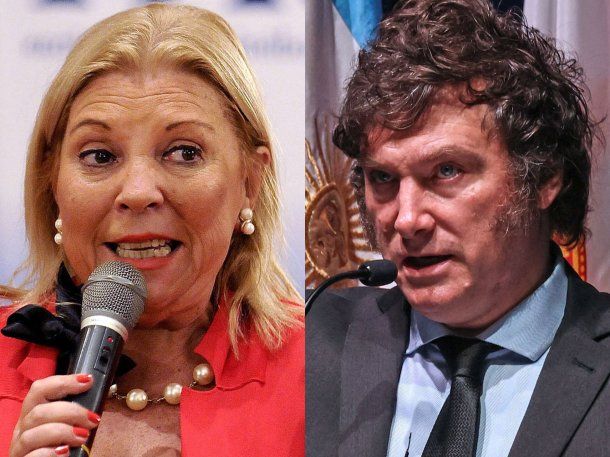 Elisa Carrió y Javier Milei