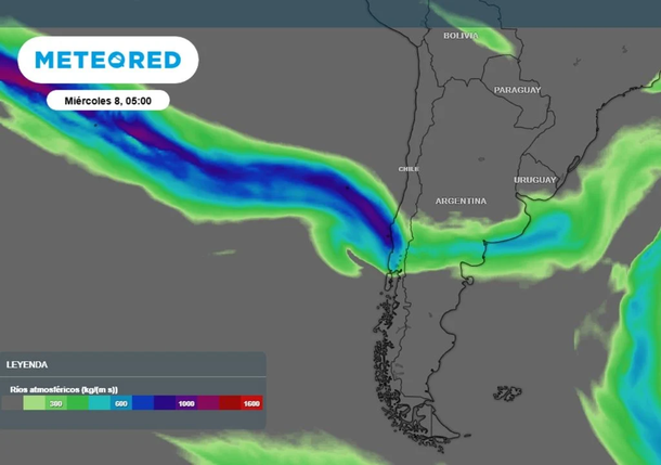 Alerta rojo por la llegada de un río atmosférico categoría 4: cuándo llegan las lluvias de 150 milímetros Alerta rojo por la llegada de un río atmosférico categoría 4: cuándo llegan las lluvias de 150 milímetros