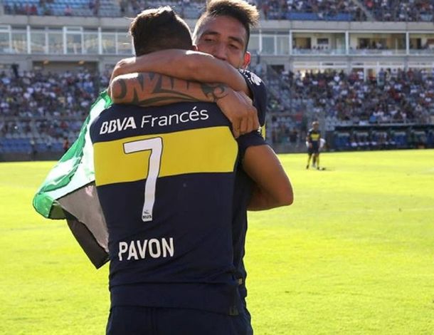 Ricardo Centurión bancando a Cristian Pavón