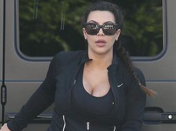 Kardashian con su look de mamita gimnasta Kardashian con su look de mamita gimnasta