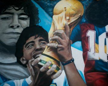 La vida del 10: el increíble mural de Diego Maradona en Parque Patricios