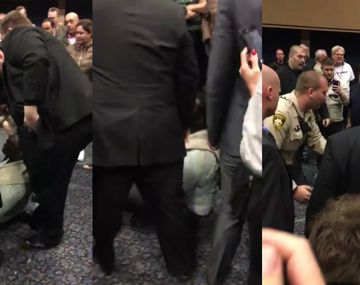 Interrumpió acto de Trump y casi lo linchan