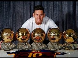 Messi y sus cinco Balones de Oro Messi y sus cinco Balones de Oro