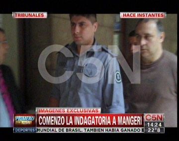 Mangeri llegó a Tribunales y declara otra vez ante el juez