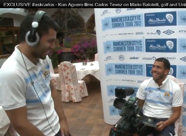 Tevez y Agüero se divierten en un video en el que responden todo