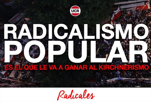 El radicalismo responde con afiches futboleros a los radicales desertores