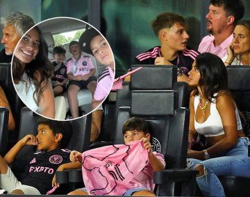 El enojo de Antonela Roccuzzo con Ciro Messi durante el partido del Inter de Miami