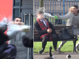 La indignante broma pesada de un youtuber: le arrojó ácido a la gente en la calle