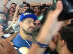 una revolucion: asi llego riquelme para votar en las elecciones en boca una revolucion: asi llego riquelme para votar en las elecciones en boca