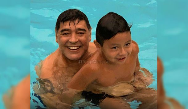 Maradona y su hijo Dieguito Fernando