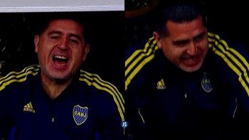 La reacción de Riquelme en el palco tras el empate de Boca ante Racing