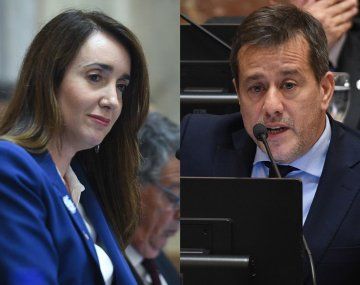 La vicepresidente Victoria Villarruel y el senador nacional Mariano Recalde
