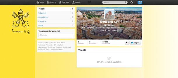 El breve, pero intenso, paso de Benedicto XVI por Twitter
