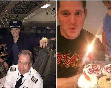 Bublé festejó su cumpleaños en un avión