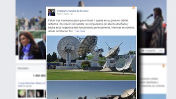 en facebook, cristina kirchner dio detalles del funcionamiento del arsat-1 en facebook, cristina kirchner dio detalles del funcionamiento del arsat-1