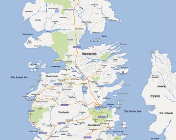 Diseñan versión en Google Maps de la tierra de Game of Thrones