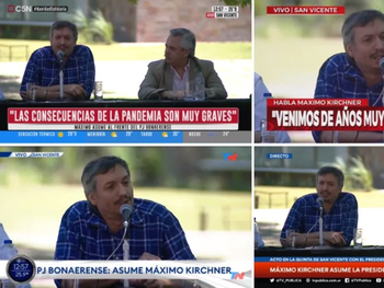 Cadena nacional: todos los canales transmitieron la asunción de Máximo