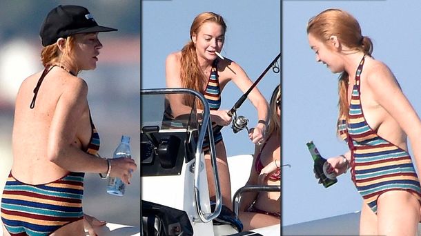 Polémicas fotos de Lindsay Lohan fumando y tomando alcohol