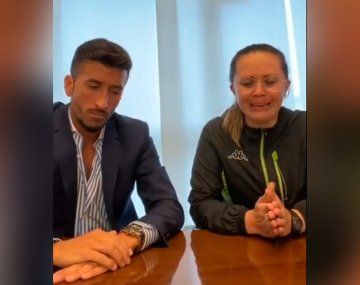 La policía prófuga por el crimen de Lucas lloró en un video