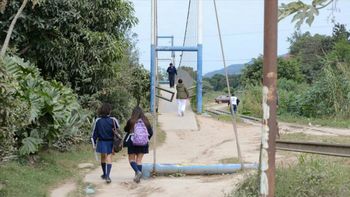 Este es el cruce del Barrio Ferroviario, donde la víctima fue interceptada. Este es el cruce del Barrio Ferroviario, donde la víctima fue interceptada.