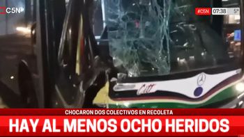 Chocaron dos colectivos en Recoleta: hay 14 heridos