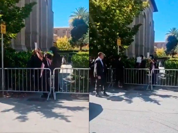 Javier Milei increpó a manifestantes propalestina en Estados Unidos