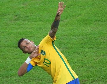 Neymar anotó el segundo gol de Brasil ante Argentina en Belo Horizonte por Eliminatorias