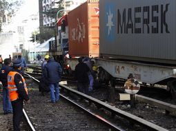 Descarriló un tren de carga en un ramal del ferrocarril Mitre